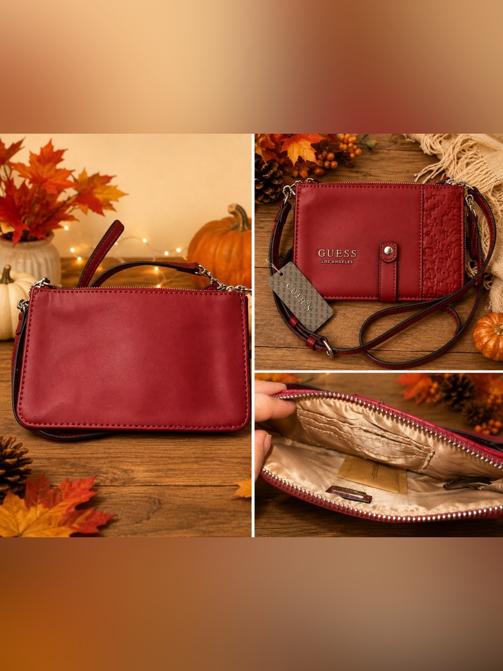 GUESS Los Angeles Red Crossbody Wristlet Bag ❤️